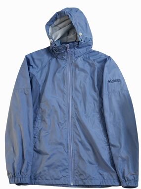 Columbia Womens Powder Blue Hooded Raincoat
